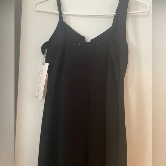 Almost Famous Bra Cup Cami Notch Neck Jumpsuit, Size: Small, Black - Picture 4 of 5